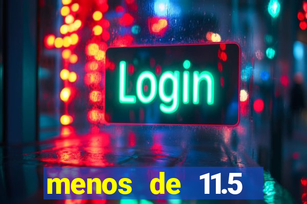 menos de 11.5 escanteios o que significa