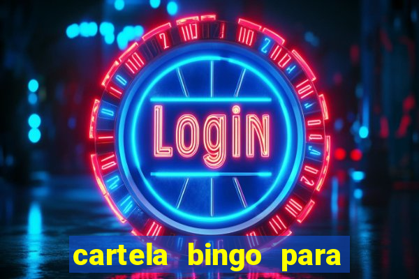 cartela bingo para cha de cozinha imprimir gratis