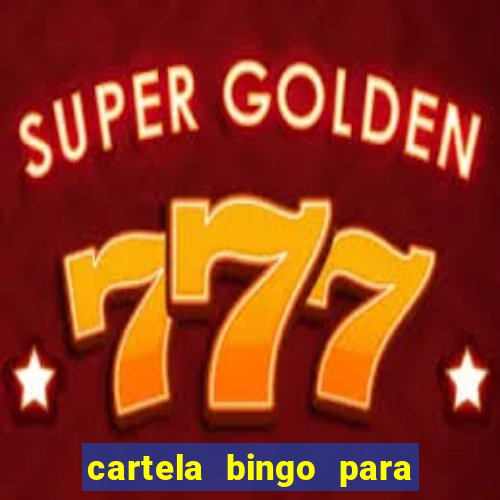 cartela bingo para cha de cozinha imprimir gratis