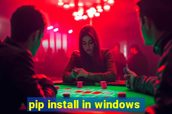 pip install in windows