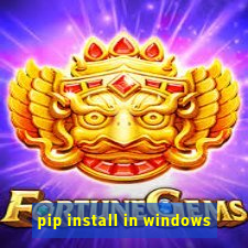 pip install in windows