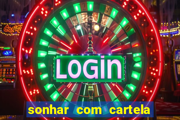 sonhar com cartela de bingo