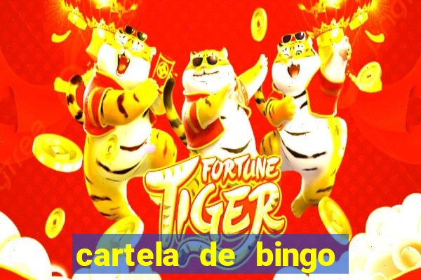 cartela de bingo cha de bebe