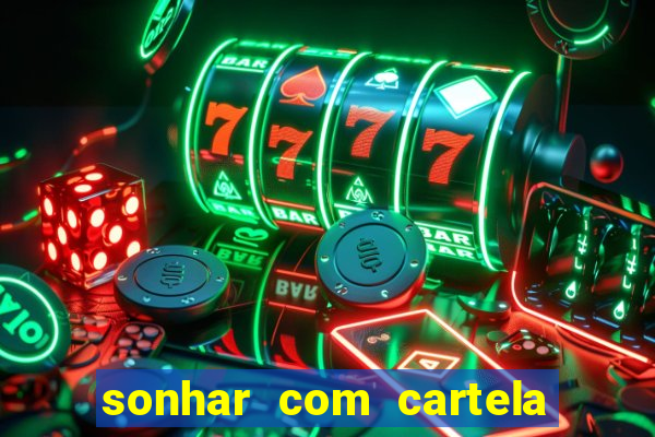 sonhar com cartela de bingo
