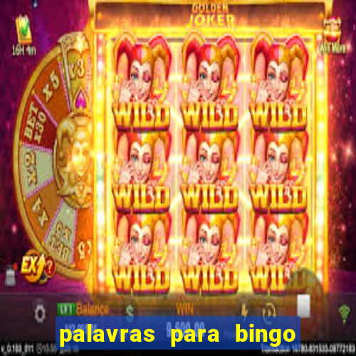 palavras para bingo cha de bebe